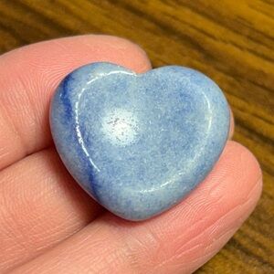 Blue aventurine heart shaped worry stone